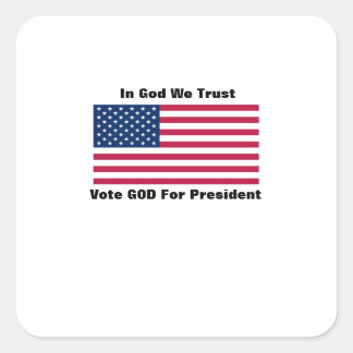In God We Trust Square Sticker