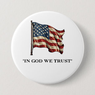 In God We Trust USA Patriotic 7.5 Cm Round Badge