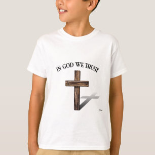 In God We Trust with rugged cross T-Shirt