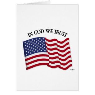 In God We Trust with US flag