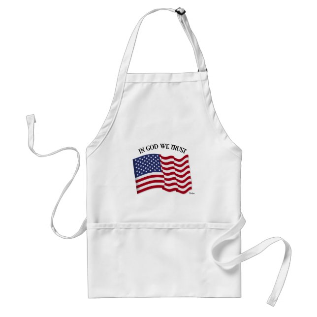In God We Trust with US flag Standard Apron (Front)