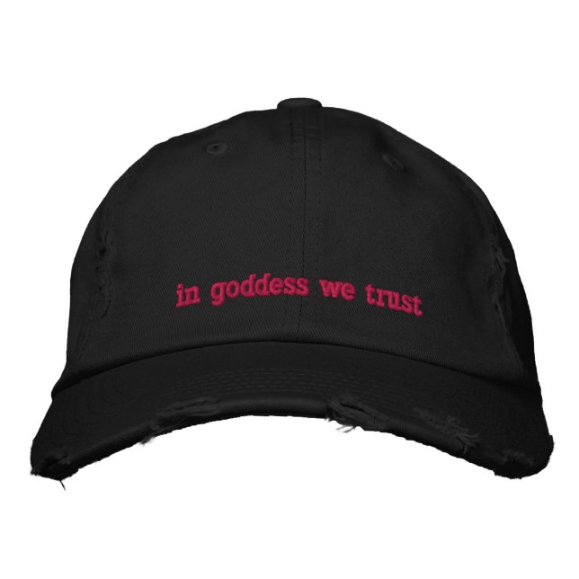 In Goddess We Trust Women's Baseball Cap (Front)
