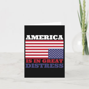 In Great Distress Upside Down American Flag United Card