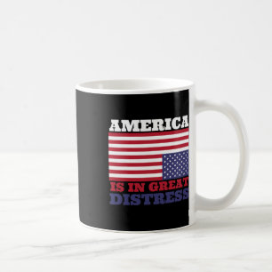 In Great Distress Upside Down American Flag United Coffee Mug