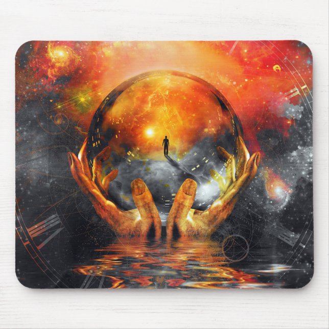 In hands of creator mouse pad (Front)