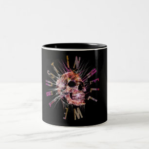 IN HELL WE TRUST Two-Tone COFFEE MUG