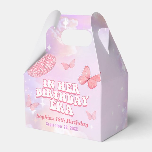 In Her Birthday Era Birthday Party Favour Box (Front Side)