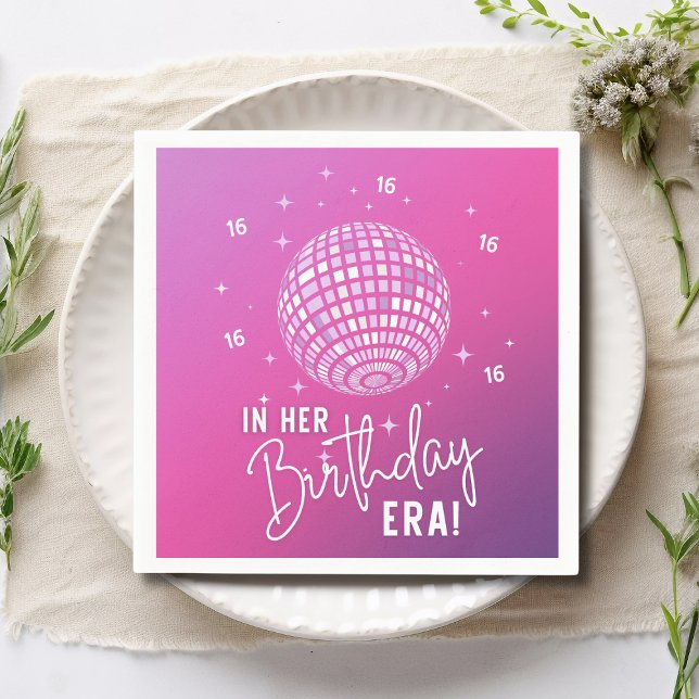 In Her Birthday Era, Era Party, Eras Party Napkin (Creator Uploaded)