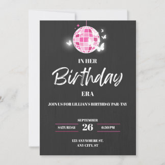 In Her Birthday Era Girls Birthday Invitation