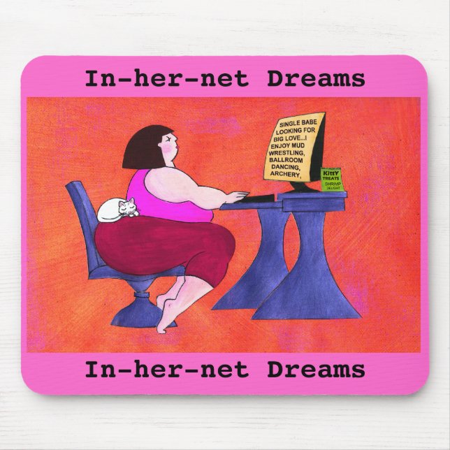 In-her-net Dreams Mouse Pad (Front)