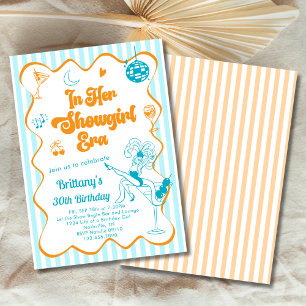 In Her Showgirl Era Cute Fun 30th Birthday Party Invitation