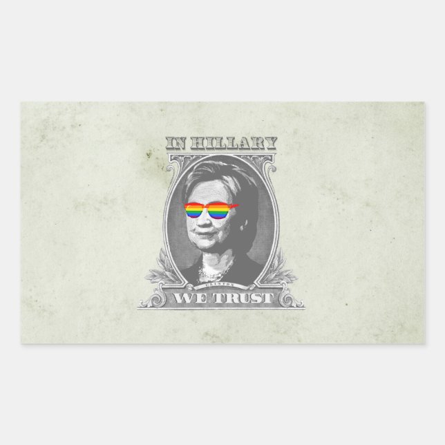 In Hillary we Trust Rectangular Sticker (Front)