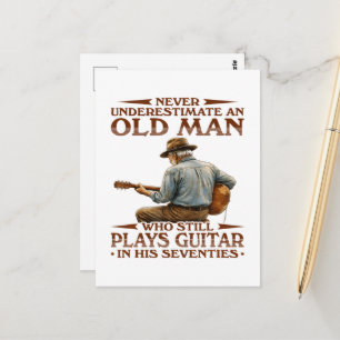 In His 70s Kids Postcard