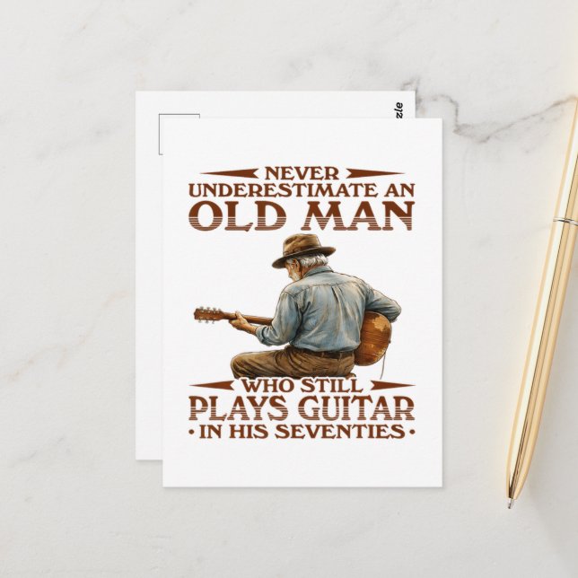 In His 70s Kids Postcard (Front/Back In Situ)
