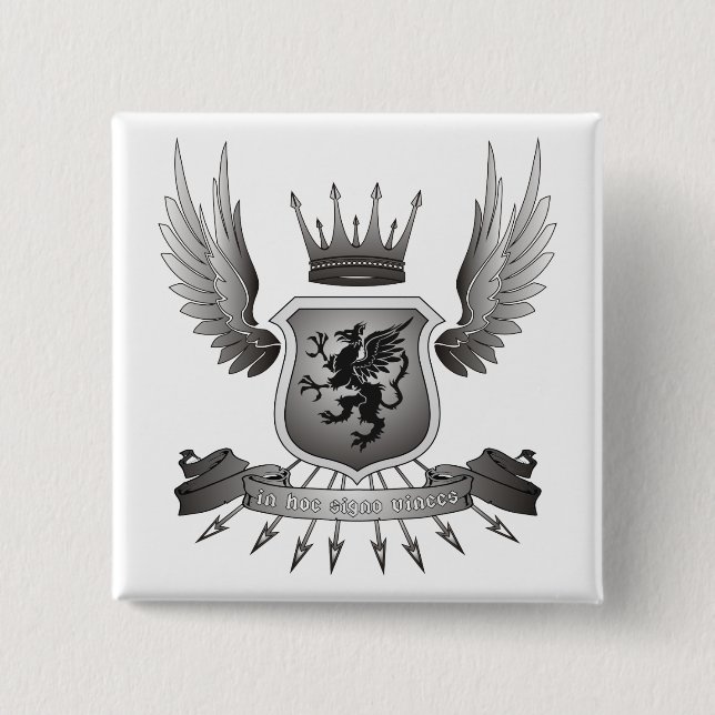 In hoc signo vinces 15 cm square badge (Front)