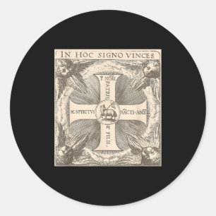 In Hoc Signo Vinces Lamb Of God In This Sign Conqu Classic Round Sticker