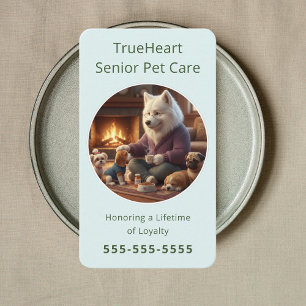 In-Home Senior Dog Care Luxury Senior Pet Care Business Card