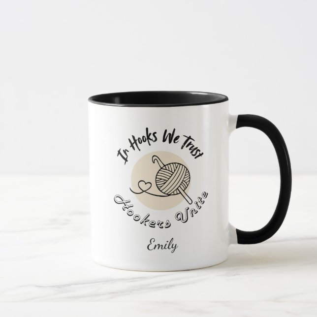 In Hooks We Trust Crochet Mum Custom Mug (Right)
