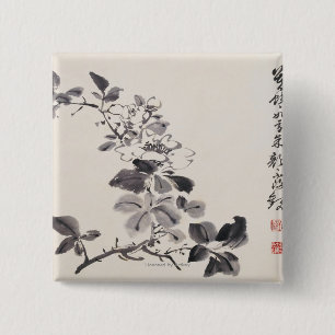 In Imitation of Xu Weiï¿½s Flowers No.5 15 Cm Square Badge