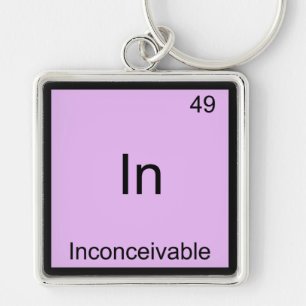 In - Inconceivable Funny Chemistry Element Symbol Key Ring