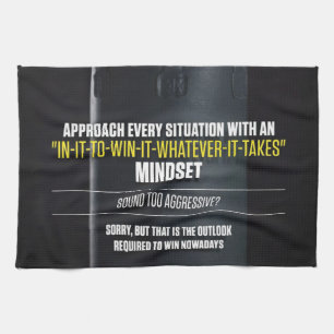 In It To Win It Mindset - Workout Motivational Tea Towel