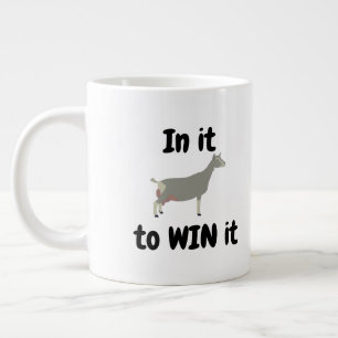 In it to WIN it - Toggenburg Dairy Goat Large Coffee Mug