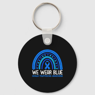 In january blue wear human trafficking awareness key ring
