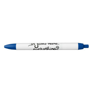In Jesus Name Blue Ink Pen