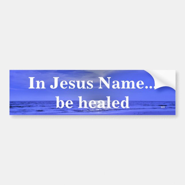 IN JESUS' NAME BUMPER STICKER (Front)