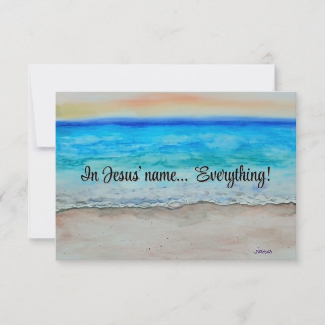 In Jesus' name  Card (Front)