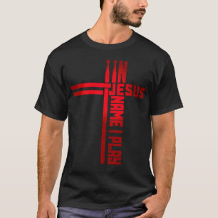 In Jesus Name I Play Drum Drummer Vintage Cross Dr T-Shirt