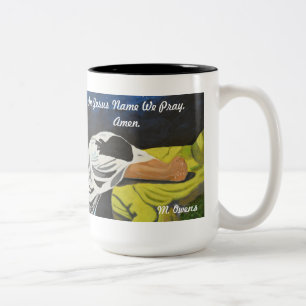 In Jesus Name We Pray, Amen. Two-Tone Coffee Mug