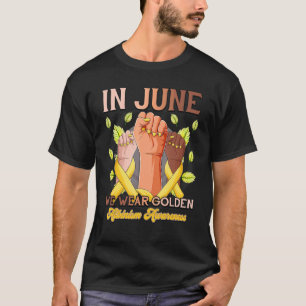 In June We Wear Golden Albinism Awareness Hand Pre T-Shirt