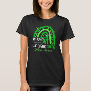In June We Wear Green Ribbon For Scoliosis Awarene T-Shirt