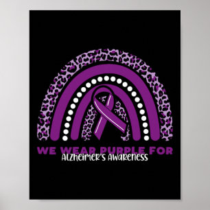 In June We Wear Purple Heimerheimer Awareness Mont Poster