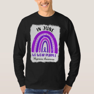 In June We Wear Purple Migraine Awareness Purple R T-Shirt