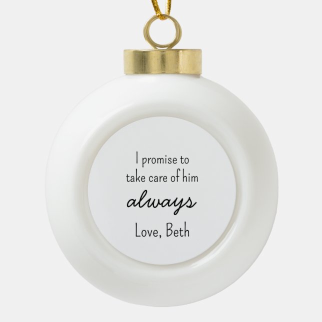In-Law custom Ornament - Personalised Wedding Keep (Front)