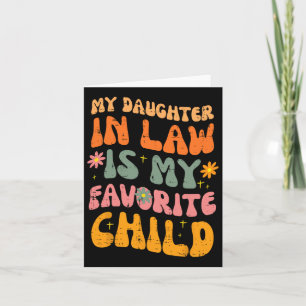 In Law Favourite Child Retro Fathers Day Papa Dadd Card