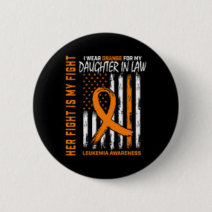 In Law Leukaemia Cancer Awareness American Flag  6 Cm Round Badge