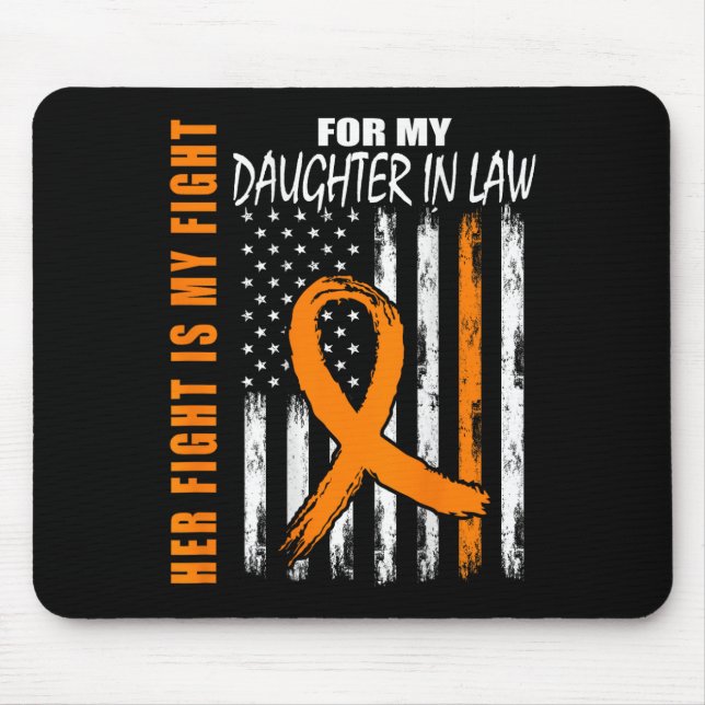 In Law Multiple Sclerosis Awareness Ms Flag On Bac Mouse Pad (Front)
