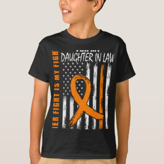 In Law Multiple Sclerosis Awareness Ms Flag On Bac T-Shirt