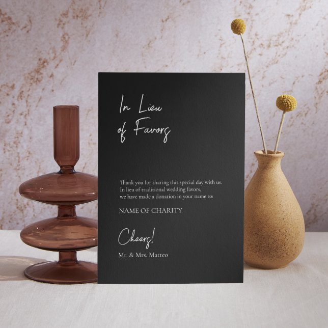 In Lieu Favours Eco-Friendly Custom Wedding Sign (Creator Uploaded)