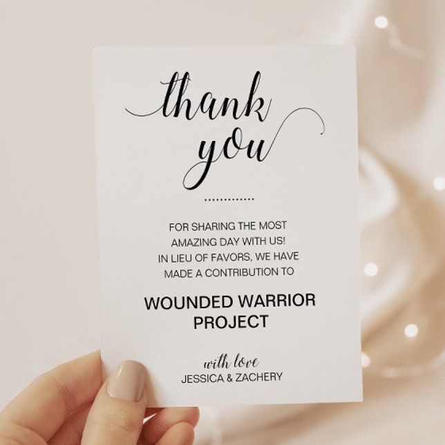 In Lieu Of Favours Charity Donation Wedding (Creator Uploaded)