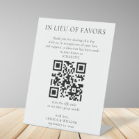 In Lieu of Favours With QR Code For Wedding Charit
