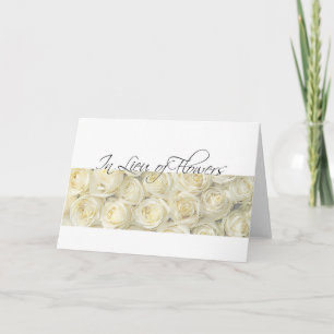 In Lieu of Flowers - Charity Donation sympathy Card