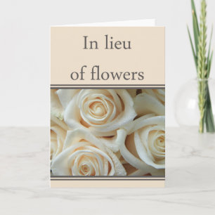 In Lieu of Flowers - Charity Donation sympathy Card