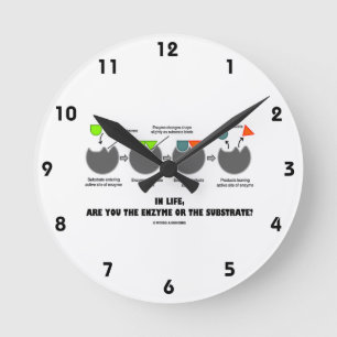 In Life Are You The Enzyme Or The Substrate? Humor Round Clock