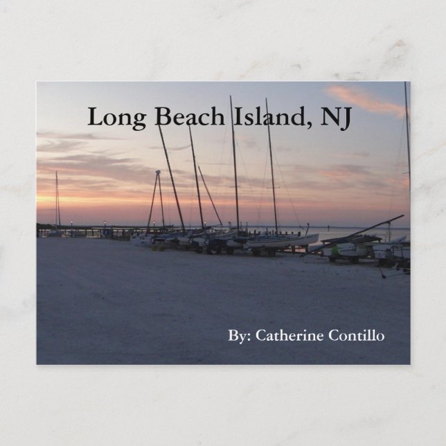 In Long Beach Island NJ by the bay Postcard (Front)