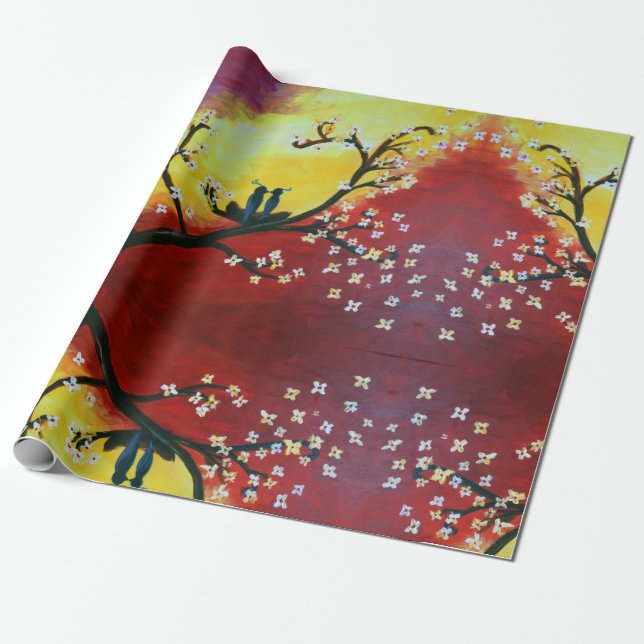 In Love,   Birds, Nest  ArtWrapping Paper (Unrolled)
