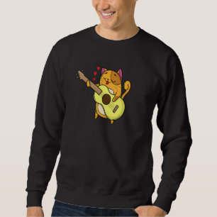 in love Cat plays Guitar 1 Sweatshirt